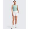imageG4Free Workout Tank Tops for Women Slim Fitted Racerback Ribbed Athletic Gym Yoga Tanks Summer CasualPowder Blue
