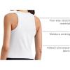 imageG4Free Workout Tank Tops for Women Slim Fitted Racerback Ribbed Athletic Gym Yoga Tanks Summer CasualWhite