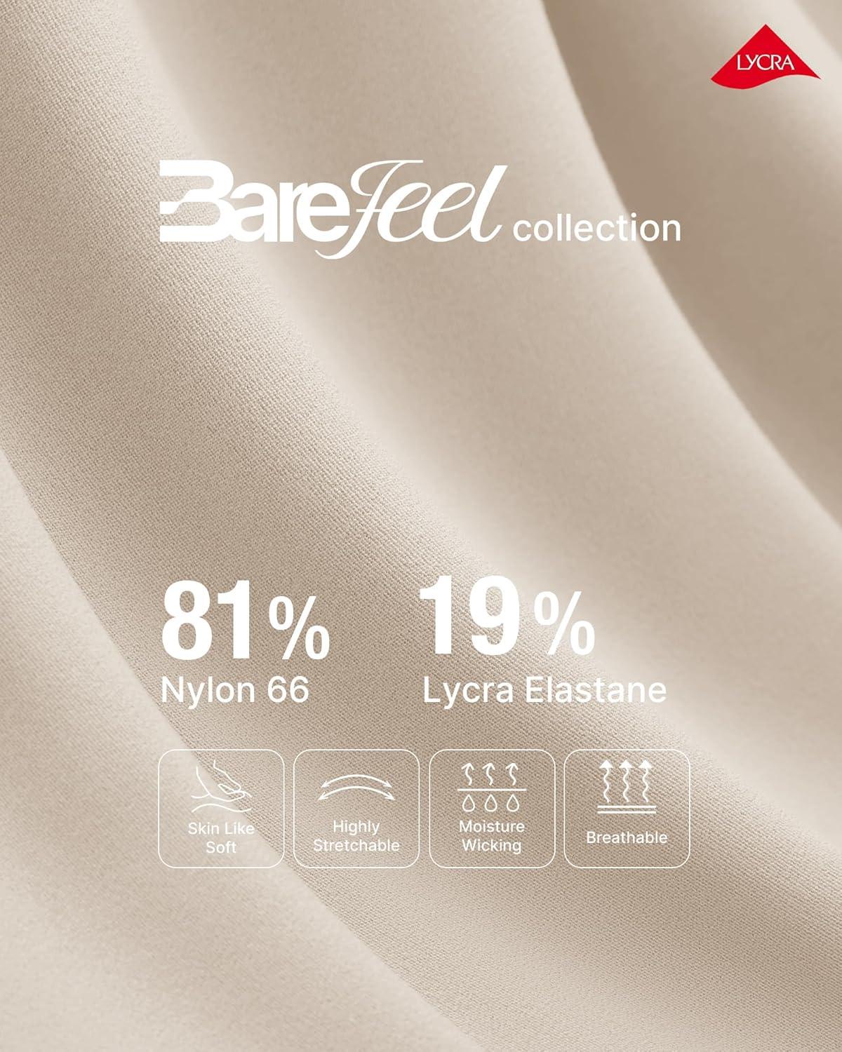 imageG4Free BareFeel Wide Leg Yoga Pants Cross Waist Casual Trousers with Zipper Pockets 29quot31quot33quotLight Khaki