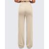 imageG4Free BareFeel Wide Leg Yoga Pants Cross Waist Casual Trousers with Zipper Pockets 29quot31quot33quotLight Khaki