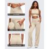 imageG4Free BareFeel Wide Leg Yoga Pants Cross Waist Casual Trousers with Zipper Pockets 29quot31quot33quotLight Khaki