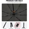 imageG4Free 46 Inch Mini Lightweight Travel Umbrella Portable Super Slim Pocket Umbrella Extendable Builtin Handle UPF 50 UV Protection Compact size for Backpack ampamp PurseSakura Pink