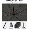 imageG4Free 46 Inch Mini Lightweight Travel Umbrella Portable Super Slim Pocket Umbrella Extendable Builtin Handle UPF 50 UV Protection Compact size for Backpack ampamp PurseBlack