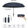 imageG4Free 46 Inch Mini Lightweight Travel Umbrella Portable Super Slim Pocket Umbrella Extendable Builtin Handle UPF 50 UV Protection Compact size for Backpack ampamp PurseNavy Blue