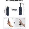 imageG4Free 46 Inch Mini Lightweight Travel Umbrella Portable Super Slim Pocket Umbrella Extendable Builtin Handle UPF 50 UV Protection Compact size for Backpack ampamp PurseNavy Blue
