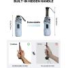 imageG4Free 46 Inch Mini Lightweight Travel Umbrella Portable Super Slim Pocket Umbrella Extendable Builtin Handle UPF 50 UV Protection Compact size for Backpack ampamp PurseLight Blue