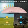 imageG4Free 5462 Inch Windproof UV Protection Golf Umbrella Extra Large Silver Coated Automatic Open Stick Long UmbrellaDusty RoseBlack