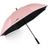 imageG4Free 5462 Inch Windproof UV Protection Golf Umbrella Extra Large Silver Coated Automatic Open Stick Long UmbrellaDusty RoseBlack