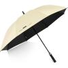 imageG4Free 5462 Inch Windproof UV Protection Golf Umbrella Extra Large Silver Coated Automatic Open Stick Long UmbrellaIvoryBlack