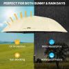 imageG4Free 5462 Inch Windproof UV Protection Golf Umbrella Extra Large Silver Coated Automatic Open Stick Long UmbrellaIvoryBlack