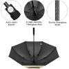 imageG4Free 5462 Inch Windproof UV Protection Golf Umbrella Extra Large Silver Coated Automatic Open Stick Long UmbrellaIvoryBlack