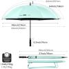 imageG4Free 5462 Inch Windproof UV Protection Golf Umbrella Extra Large Silver Coated Automatic Open Stick Long UmbrellaSeafoam BlueBlack