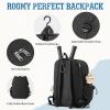 imageG4Free School Backpack Lightweight Bookbag with Laptop Compartment Multiple Pockets Backpack for College Sport TravelBlackBlack