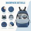 imageG4Free School Backpack Lightweight Bookbag with Laptop Compartment Multiple Pockets Backpack for College Sport TravelBlackBlue