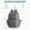 imageG4Free School Backpack Lightweight Bookbag with Laptop Compartment Multiple Pockets Backpack for College Sport TravelBlackGrey