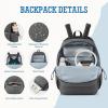 imageG4Free School Backpack Lightweight Bookbag with Laptop Compartment Multiple Pockets Backpack for College Sport TravelBlackGrey