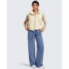 imageG4Free Flurrylux Fleece Lined Sweatpants Women Cotton Wide Leg Pants with Pockets Lounge CasualDenim Blue
