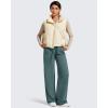 imageG4Free Flurrylux Fleece Lined Sweatpants Women Cotton Wide Leg Pants with Pockets Lounge CasualSage Green