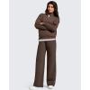 imageG4Free Flurrylux Fleece Lined Sweatpants Women Cotton Wide Leg Pants with Pockets Lounge CasualTerracotta Brown