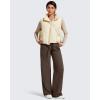 imageG4Free Flurrylux Fleece Lined Sweatpants Women Cotton Wide Leg Pants with Pockets Lounge CasualTerracotta Brown