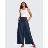 imageG4Free Lightweight Wide Leg Ankle Pants for Women High Waisted Yoga Trouser with Pockets Loose Fit PetiteRegualrTallDark Navy