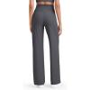 imageG4Free Womnes Ribbed Knit Wide Leg Pants with Pockets Lightweight Stretchy Yoga Pants Casual LoungeDark Gray