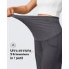 imageG4Free Maternity Dress Yoga Pants with Pockets Over The Belly Stretchy Work Slack Pregnancy Wide Leg Lounge TrousersDark Gray