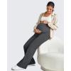 imageG4Free Maternity Dress Yoga Pants with Pockets Over The Belly Stretchy Work Slack Pregnancy Wide Leg Lounge TrousersDark Gray