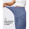 imageG4Free Maternity Dress Yoga Pants with Pockets Over The Belly Stretchy Work Slack Pregnancy Wide Leg Lounge TrousersDenim Blue