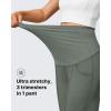 imageG4Free Maternity Dress Yoga Pants with Pockets Over The Belly Stretchy Work Slack Pregnancy Wide Leg Lounge TrousersGray Sage