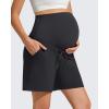 imageG4Free EverGoing Maternity Athletic Shorts with Pockets Over The Belly Drawstring Casual Pregnancy Shorts Yoga WorkoutBlack