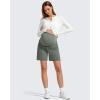 imageG4Free EverGoing Maternity Athletic Shorts with Pockets Over The Belly Drawstring Casual Pregnancy Shorts Yoga WorkoutGray Sage