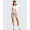 imageG4Free EverGoing Maternity Athletic Shorts with Pockets Over The Belly Drawstring Casual Pregnancy Shorts Yoga WorkoutLight Khaki