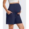 imageG4Free EverGoing Maternity Athletic Shorts with Pockets Over The Belly Drawstring Casual Pregnancy Shorts Yoga WorkoutRoyal Blue