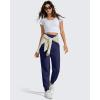 imageG4Free Womens Joggers with Pockets Lightweight Track Pants Drawstring Workout Casual Pants Athletic TravelDark Navy