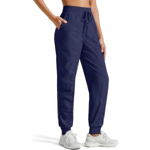 imageG4Free Womens Joggers with Pockets Lightweight Track Pants Drawstring Workout Casual Pants Athletic TravelDark Navy