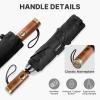 imageG4Free 54 Inch Inverted Windproof Umbrella with Wooden Handle Large Double Canopy Auto Open amp Close Golf Umbrella Portable amp Durable Rain Umbrella Fits Car amp BackpackBlack