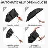 imageG4Free 54 Inch Inverted Windproof Umbrella with Wooden Handle Large Double Canopy Auto Open amp Close Golf Umbrella Portable amp Durable Rain Umbrella Fits Car amp BackpackBlack