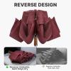 imageG4Free 54 Inch Inverted Windproof Umbrella with Wooden Handle Large Double Canopy Auto Open amp Close Golf Umbrella Portable amp Durable Rain Umbrella Fits Car amp BackpackWine Red