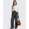 imageG4Free ShiftReady Womens Wide Leg Dress Yoga Pants with Pockets Dressy Casual Slacks High Waist Work TrousersDark Gray
