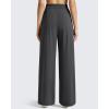 imageG4Free ShiftReady Womens Wide Leg Dress Yoga Pants with Pockets Dressy Casual Slacks High Waist Work TrousersDark Gray