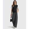 imageG4Free ShiftReady Womens Wide Leg Dress Yoga Pants with Pockets Dressy Casual Slacks High Waist Work TrousersDark Gray