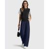 imageG4Free ShiftReady Womens Wide Leg Dress Yoga Pants with Pockets Dressy Casual Slacks High Waist Work TrousersDark Navy