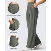 imageG4Free ShiftReady Womens Wide Leg Dress Yoga Pants with Pockets Dressy Casual Slacks High Waist Work TrousersGray Sage