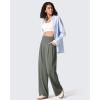 imageG4Free ShiftReady Womens Wide Leg Dress Yoga Pants with Pockets Dressy Casual Slacks High Waist Work TrousersGray Sage