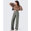 imageG4Free ShiftReady Womens Wide Leg Dress Yoga Pants with Pockets Dressy Casual Slacks High Waist Work TrousersGray Sage