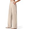 imageG4Free ShiftReady Womens Wide Leg Dress Yoga Pants with Pockets Dressy Casual Slacks High Waist Work TrousersLight Khaki