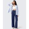 imageG4Free ShiftReady Womens Wide Leg Dress Yoga Pants with Pockets Dressy Casual Slacks High Waist Work TrousersRoyal Blue