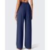imageG4Free ShiftReady Womens Wide Leg Dress Yoga Pants with Pockets Dressy Casual Slacks High Waist Work TrousersRoyal Blue