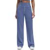 imageG4Free Womens EverGoing Wide Leg Pants Casual High Waisted Yoga Pants with 4 Pockets StretchDenim Blue
